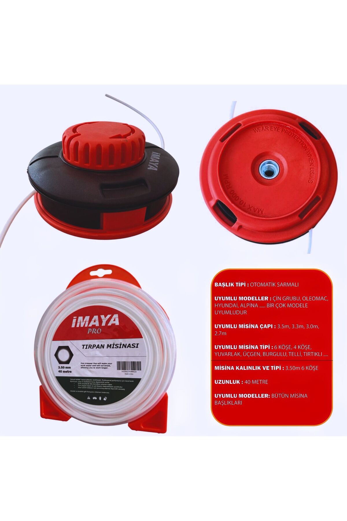 PRO AUTOMATIC FISHING HEAD and 3.50mm FISHING SET 2 PIECE ECONOMICAL PACKAGE