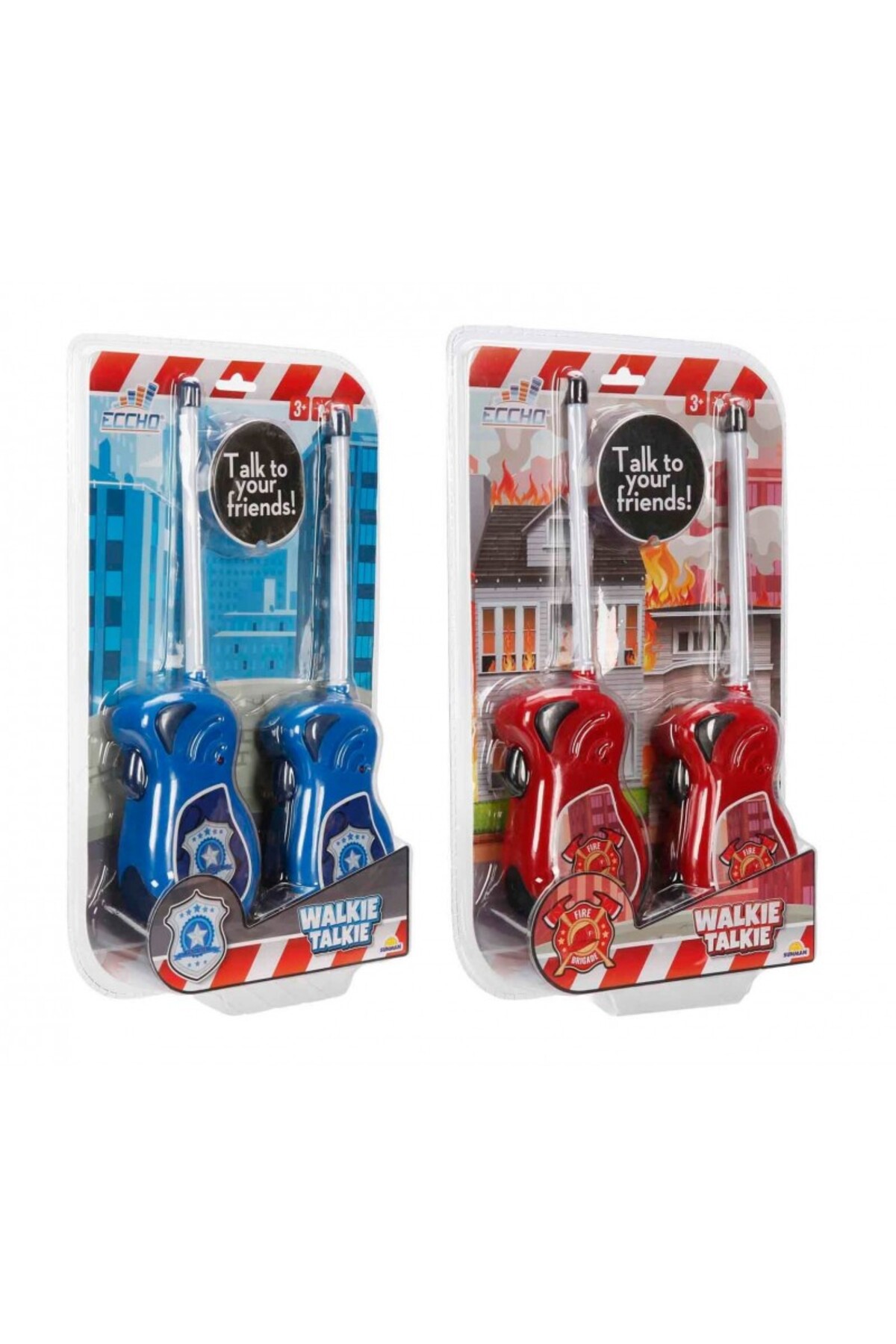 NUNU Çocuk Telsiz Seti Polis & İtfaiye Temalı 2’li Oyuncak | Bas-Konuş Eğitici Oyuncak 3+ Yaş fotoğrafı 3 (önizleme)