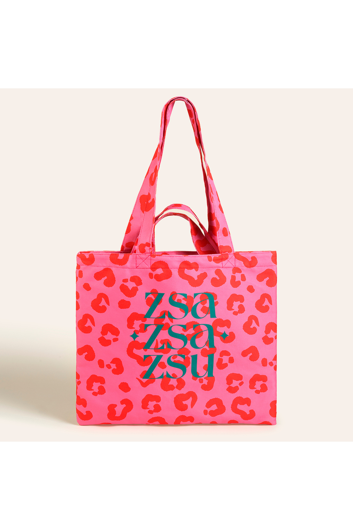 Zsa Zsa Zsu  Marmara Dijital Baskılı Pamuk Omuz Çantası 40x40 Cm Pembe