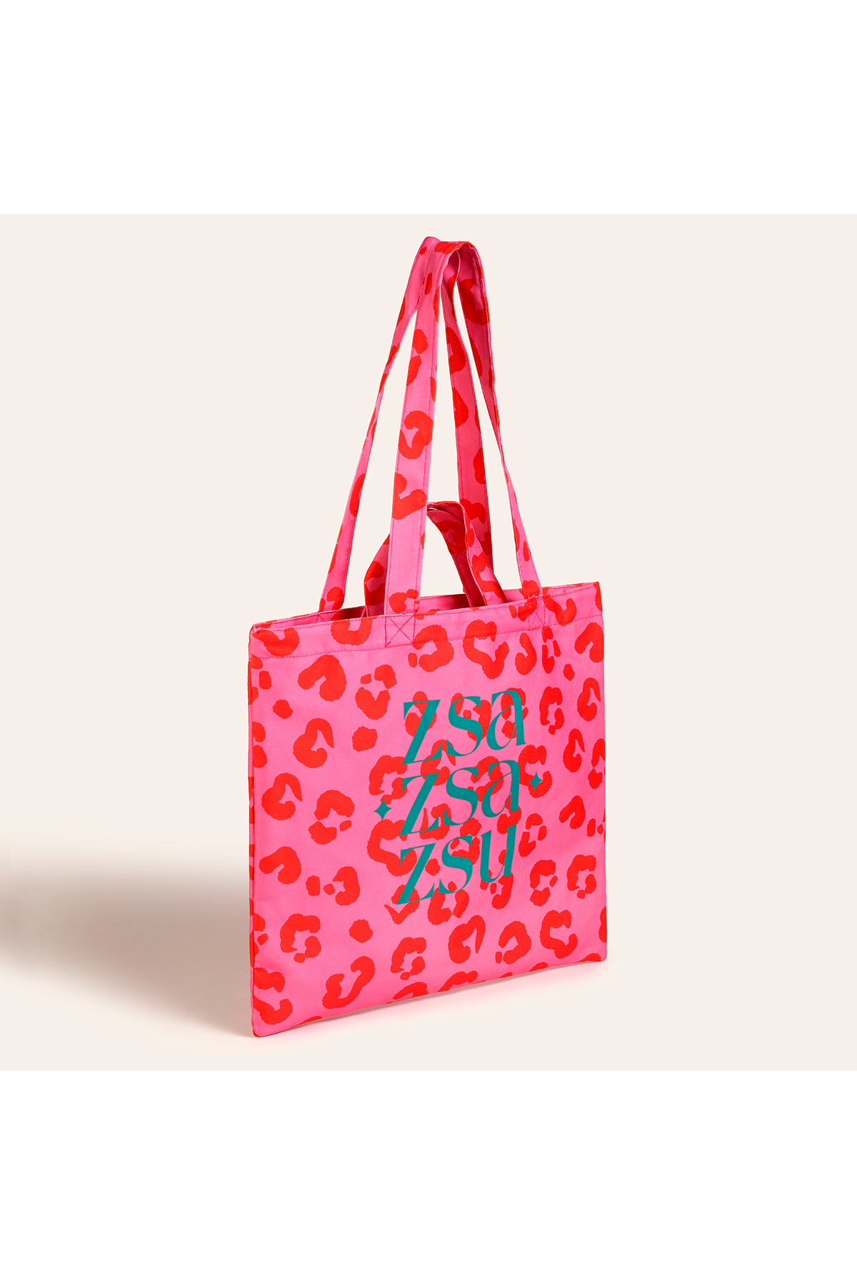 Zsa Zsa Zsu  Marmara Dijital Baskılı Pamuk Omuz Çantası 40x40 Cm Pembe - Görsel 2