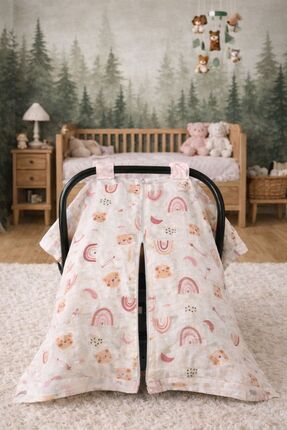Pico Baby Müslin Bebek Puset Örtüsü / Fermuarlı ve Desenli / %100 Pamuk