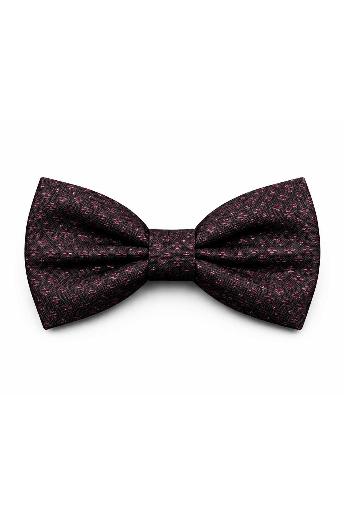 Kravatkolik Siyah Motif Desen Papyon P2032 görsel 2