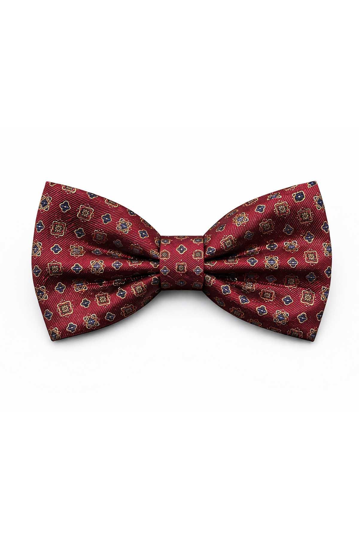 Kravatkolik Bordo Motif Desen Papyon P2020 görsel 2