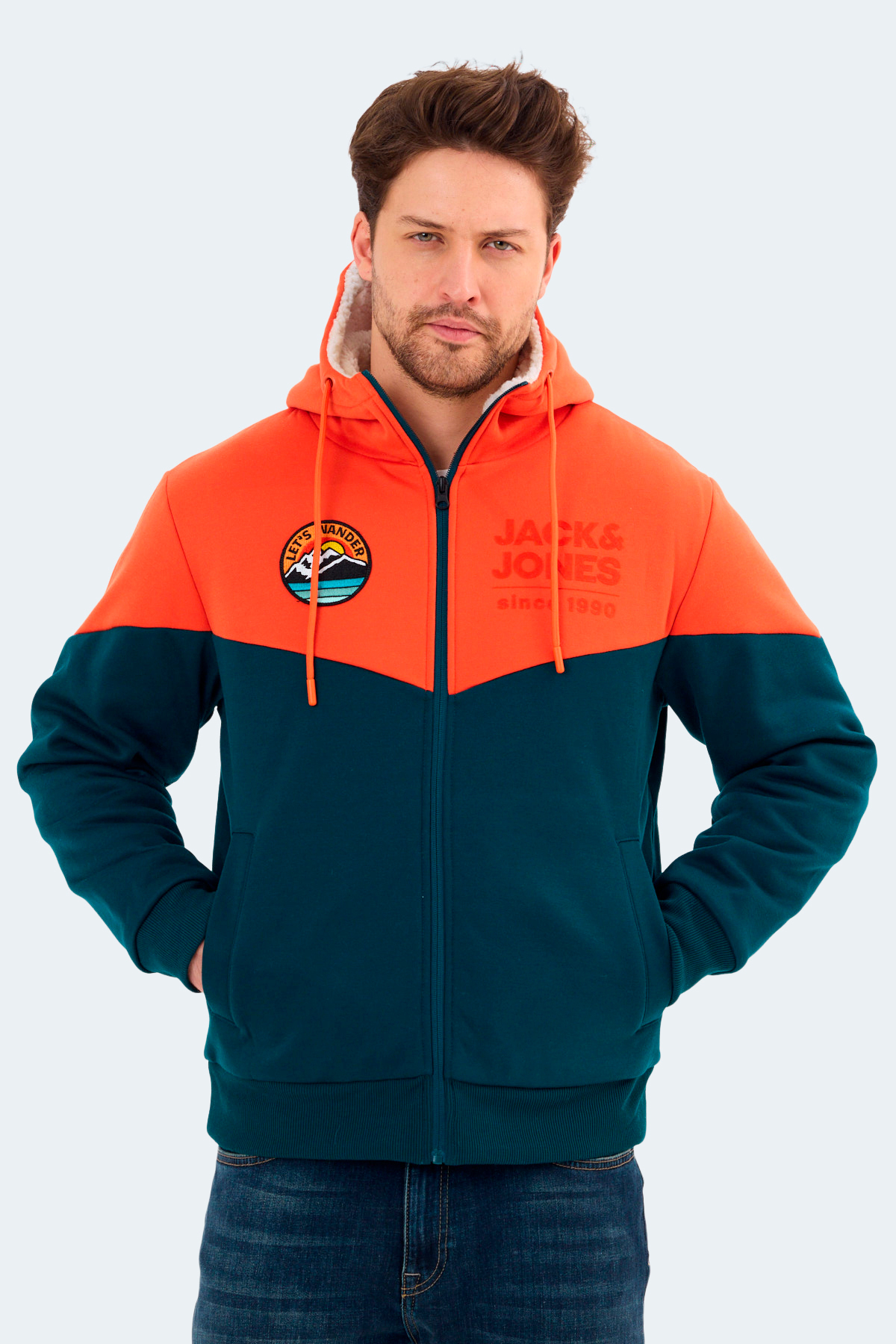 سویشرت نارنجی مردانه ۱۲۲۶۹۵۹۳ جک اند جونز سویشرت اسپرت Jack & Jones