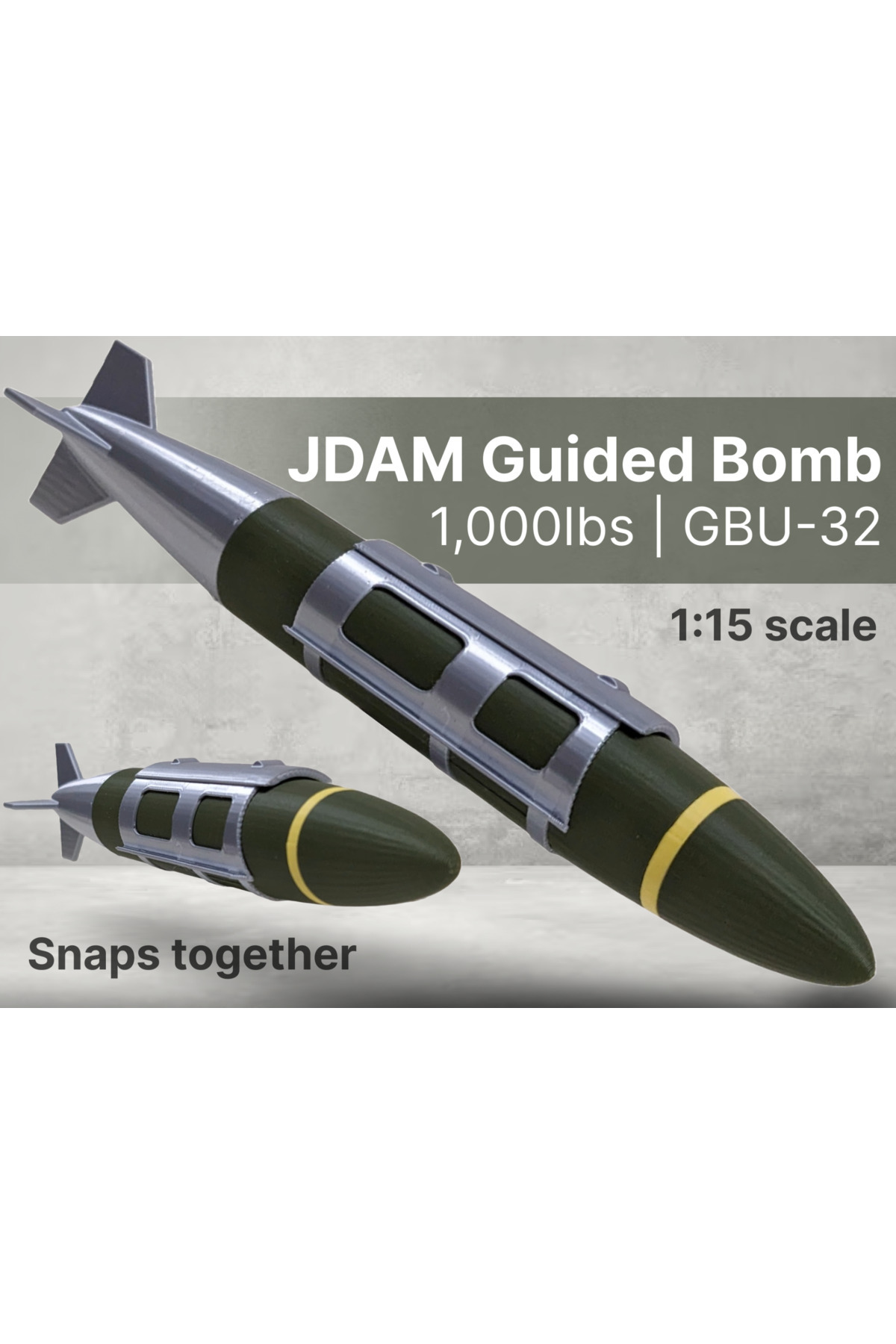 Titrek Toys JDAM 1000lb Güdümlü Bomba GBU-32 - JDAM 1000lb Guided