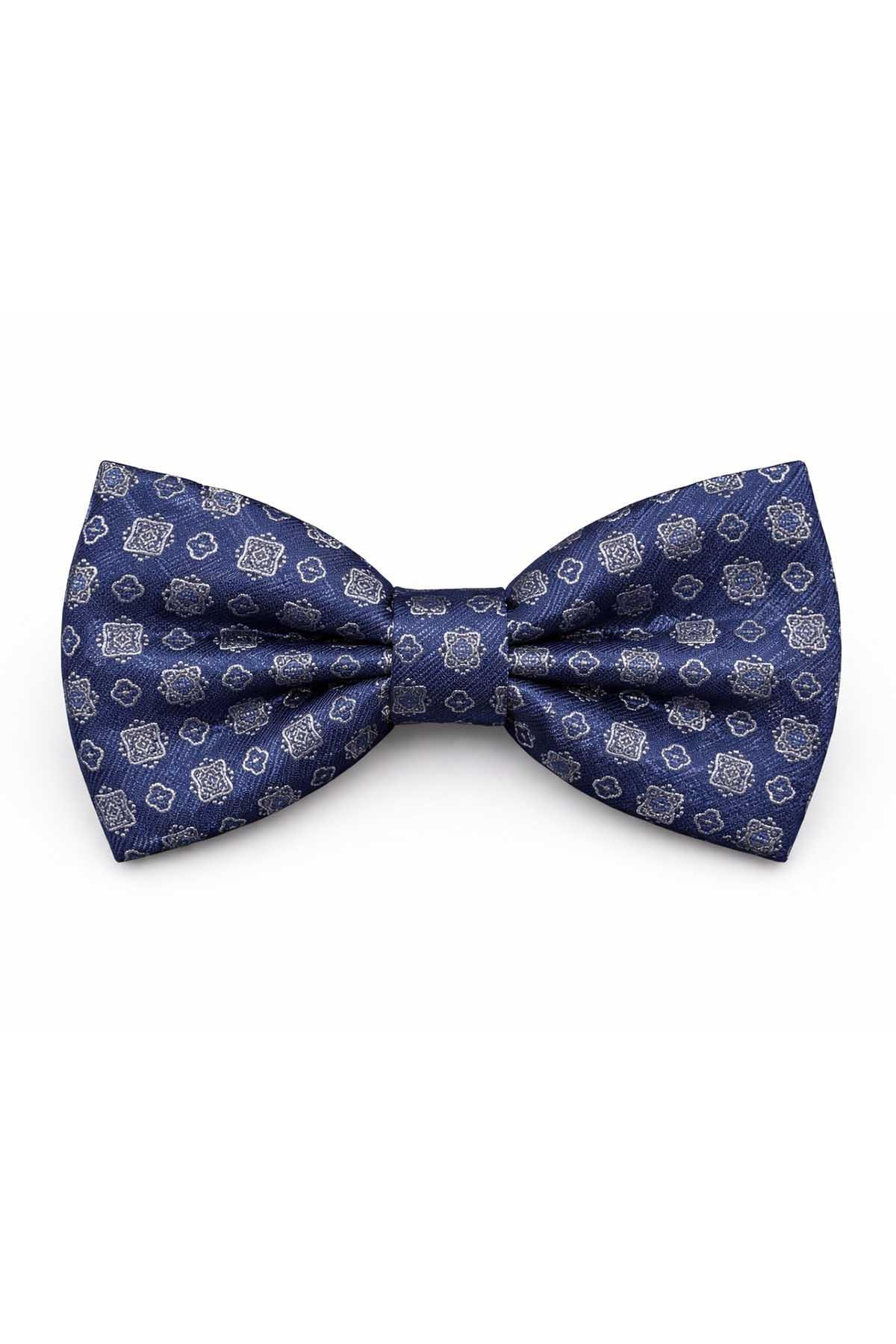 Kravatkolik Mavi Motif Desen Papyon P2012 görsel 2