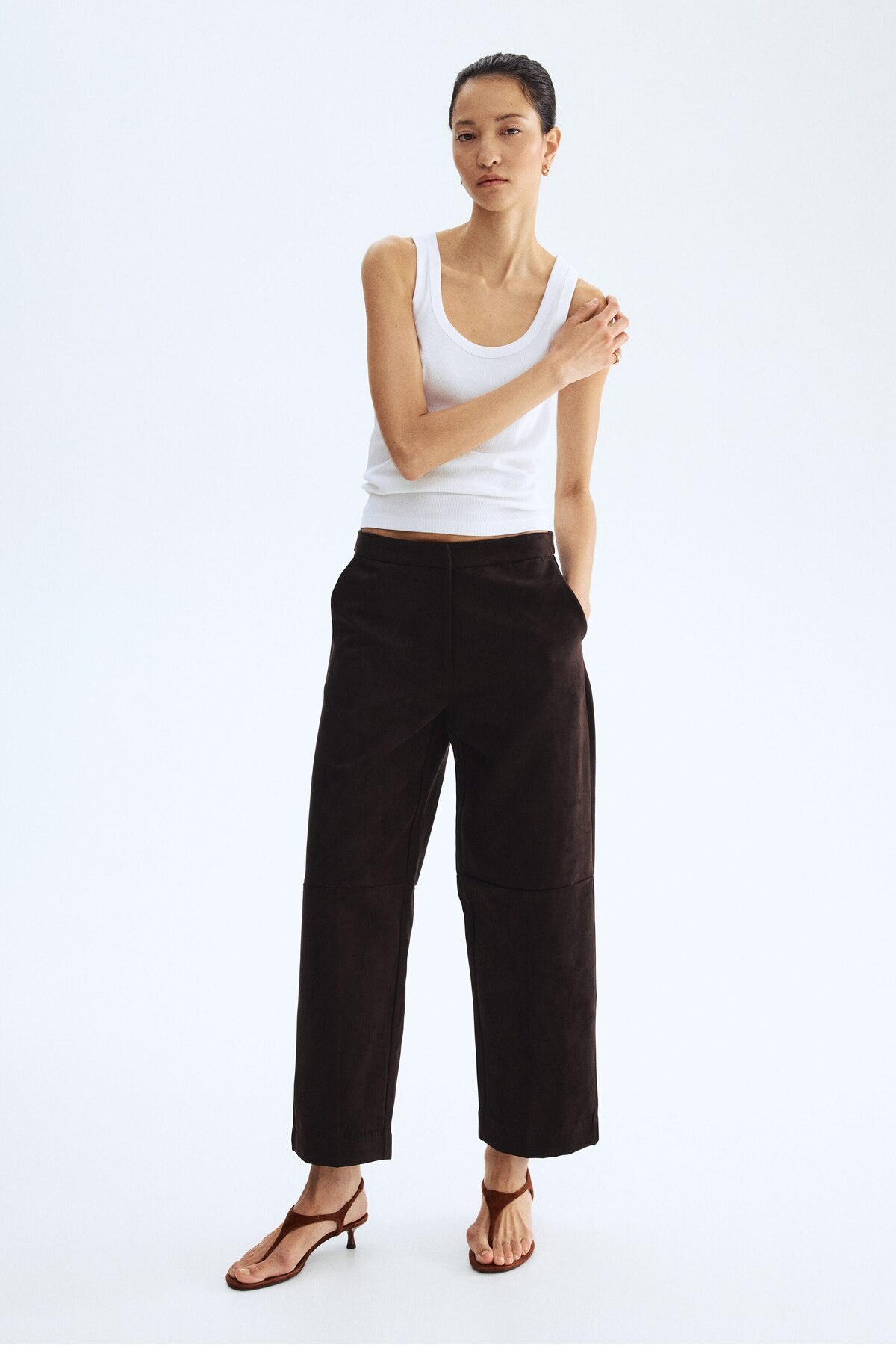 H&M Bilek Boyu Barrel Paça Pantolon görsel 2