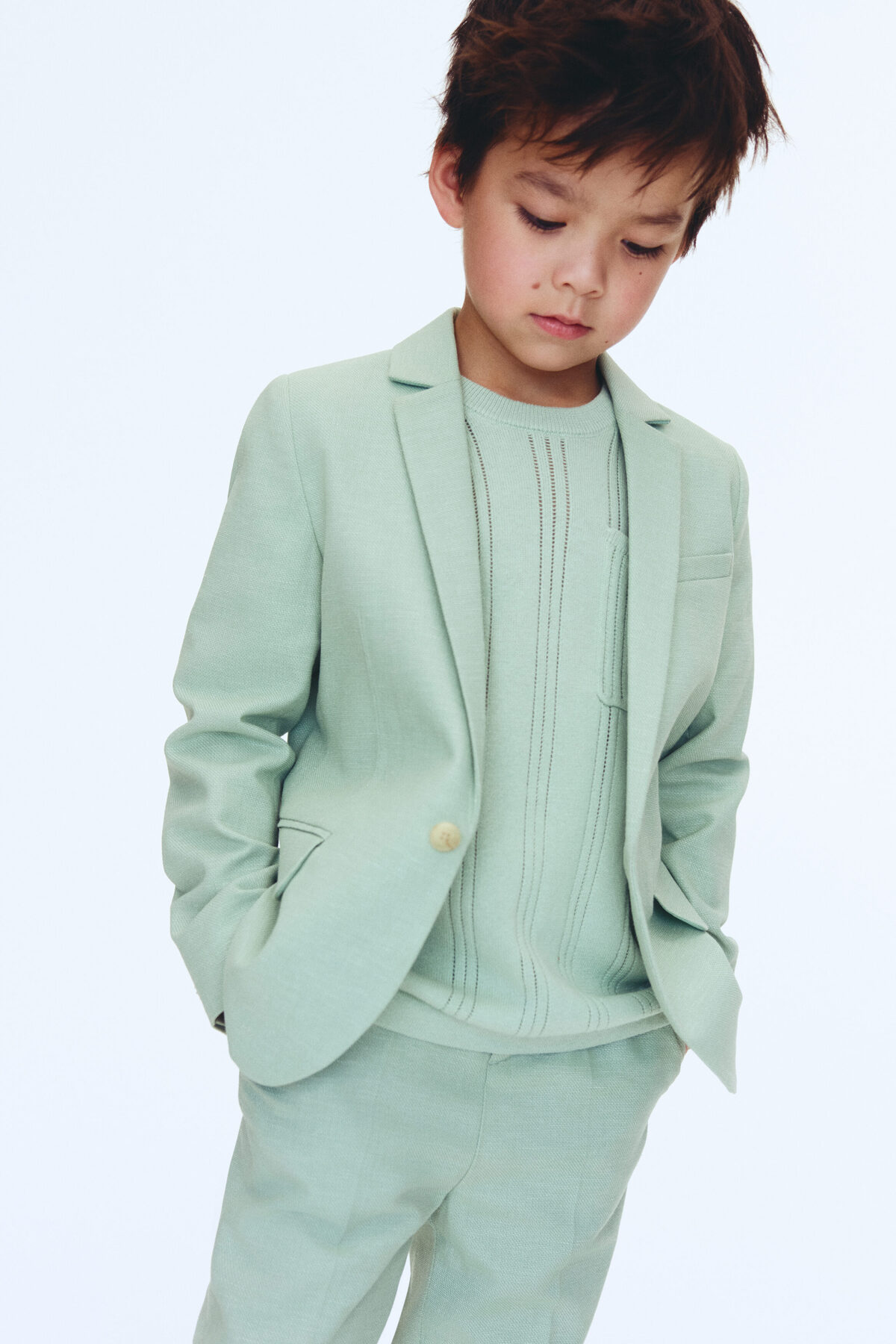 H&M Önü Tek Sıra Düğmeli Ceket fotoğrafı 2 (önizleme)