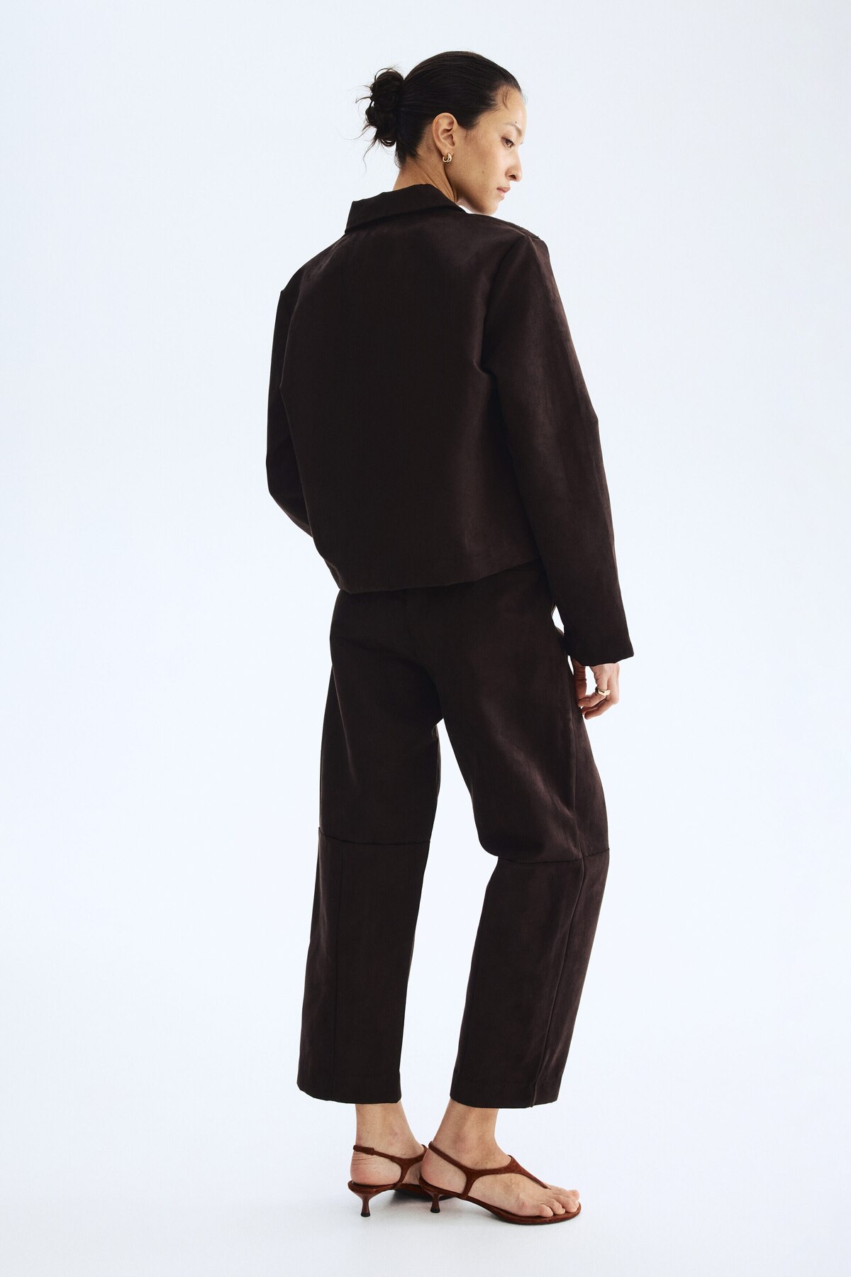 H&M Bilek Boyu Barrel Paça Pantolon görsel 5