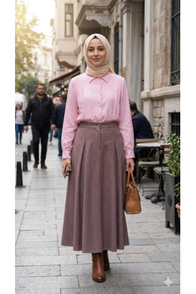 Bi O Moda Tesettür Tunik-Pembe