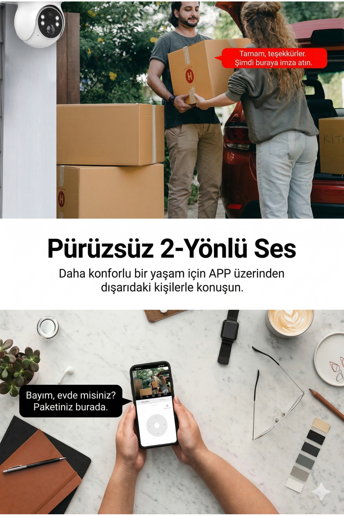 Solar Şarjlı Kablosuz Güvenlik Kamerası – WiFi IP Kamera, Gece Görüş & Hareket Algılama
