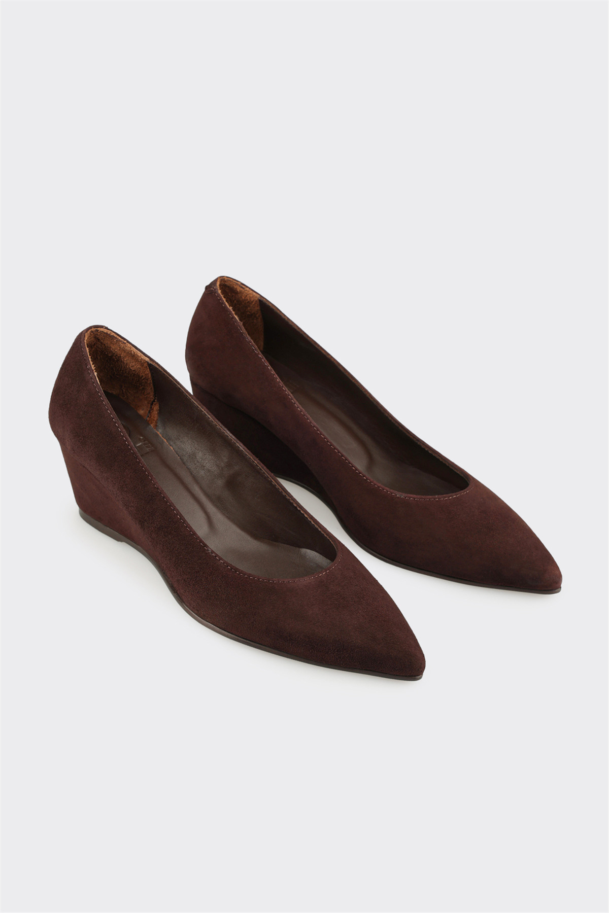 Elle Shoes Kahve Deri Kadın Ayakkabı görsel 2