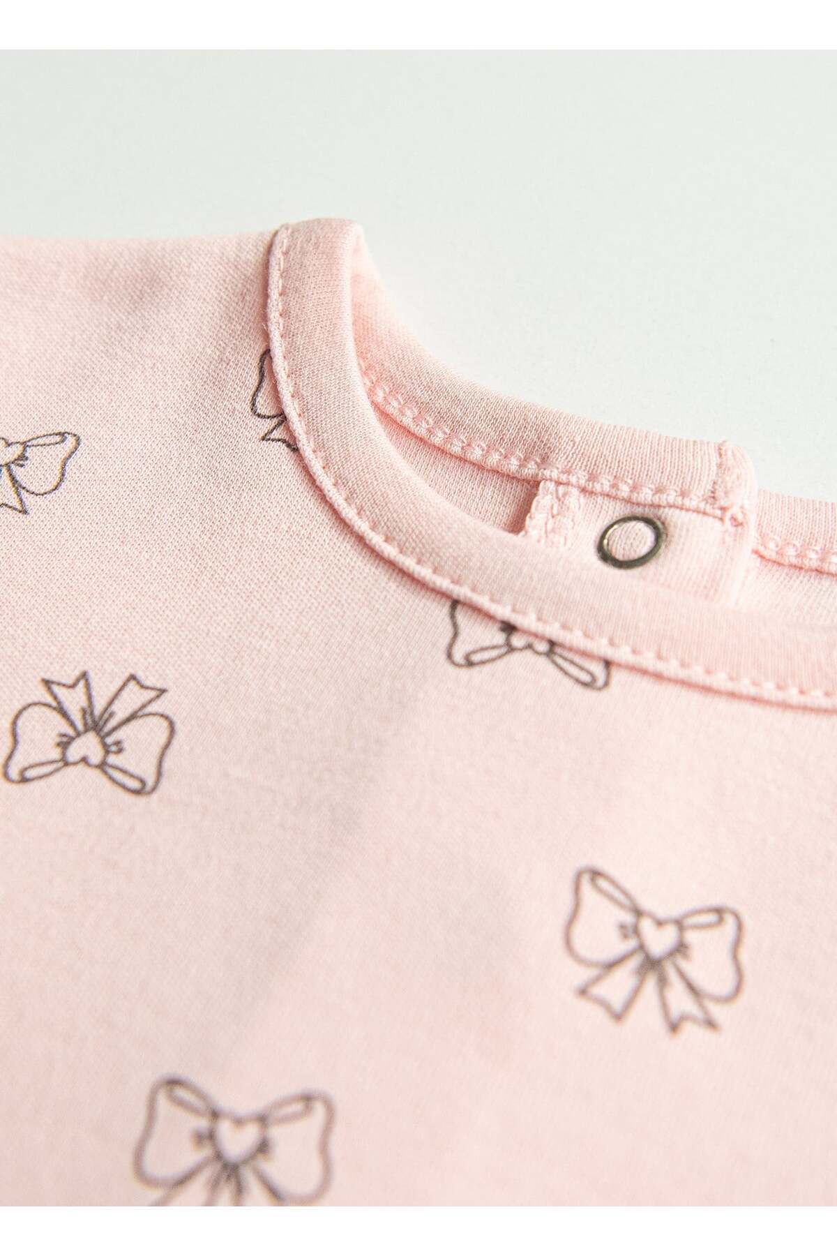 kitikate Organik Fiyonk 2'li Pijama Takımı Pembe fotoğrafı 4 (önizleme)