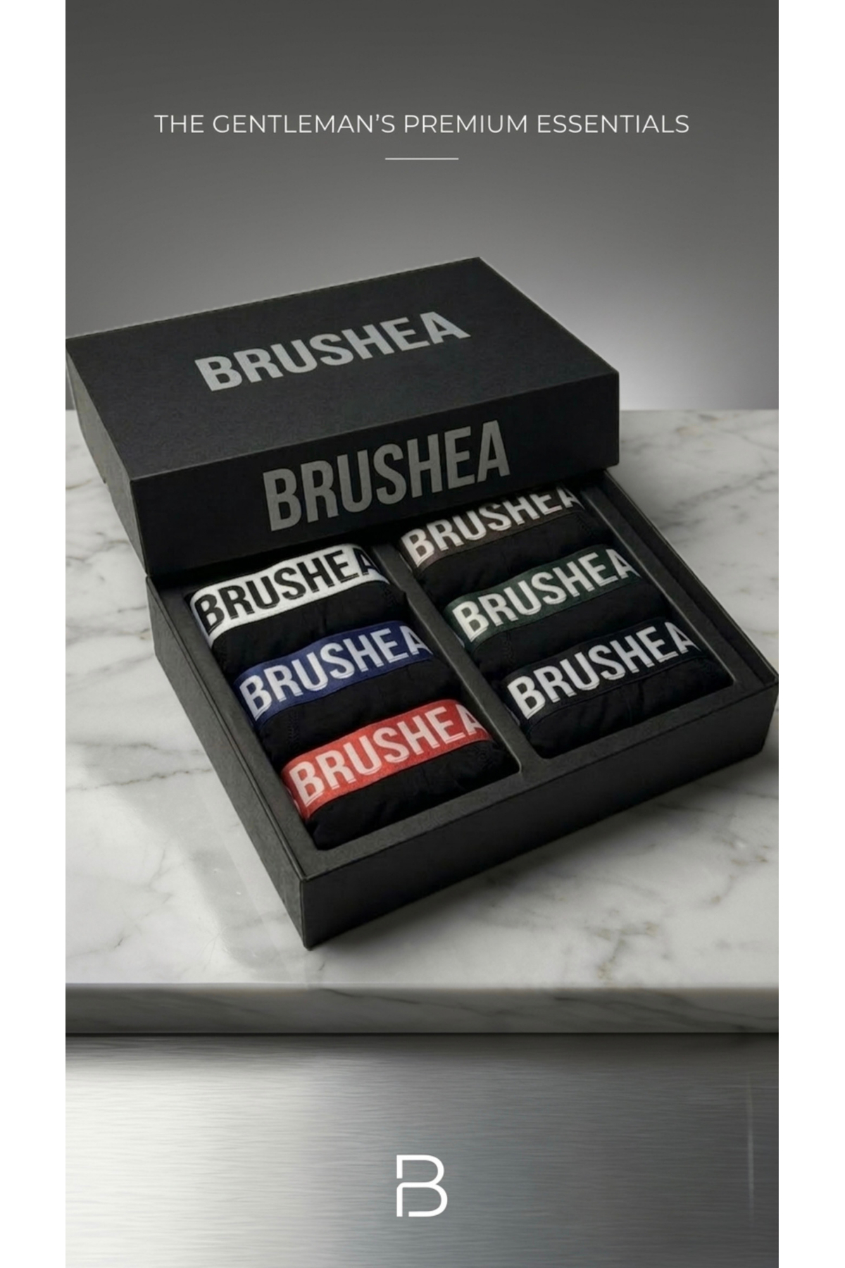 BRUSHEA  Erkek Boxer Likralı Premıum 6'lı - Görsel 3