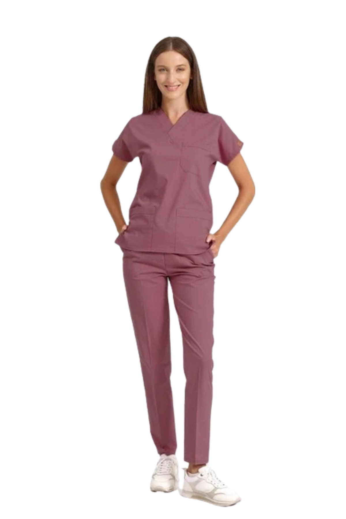 Brl Üniforma Dark Rose Dust Sa likrom Uniforma za lekare i medicinske sestre,...