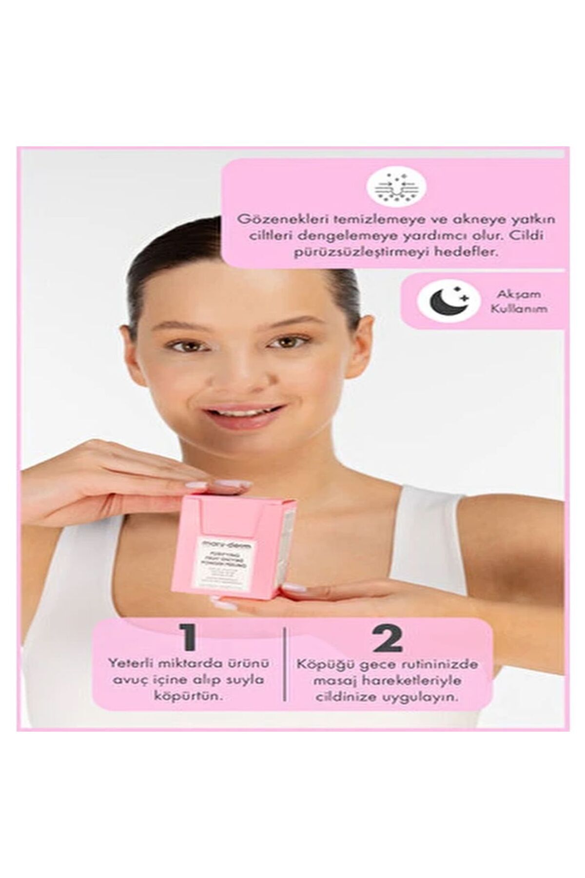 Maruderm Arındırıcı Toz Peeling 2 grx30 Adet Gözenek Temizle Siyah Nokta Enzim Peeling — 2026/10203199 — تصویر 4 از 5