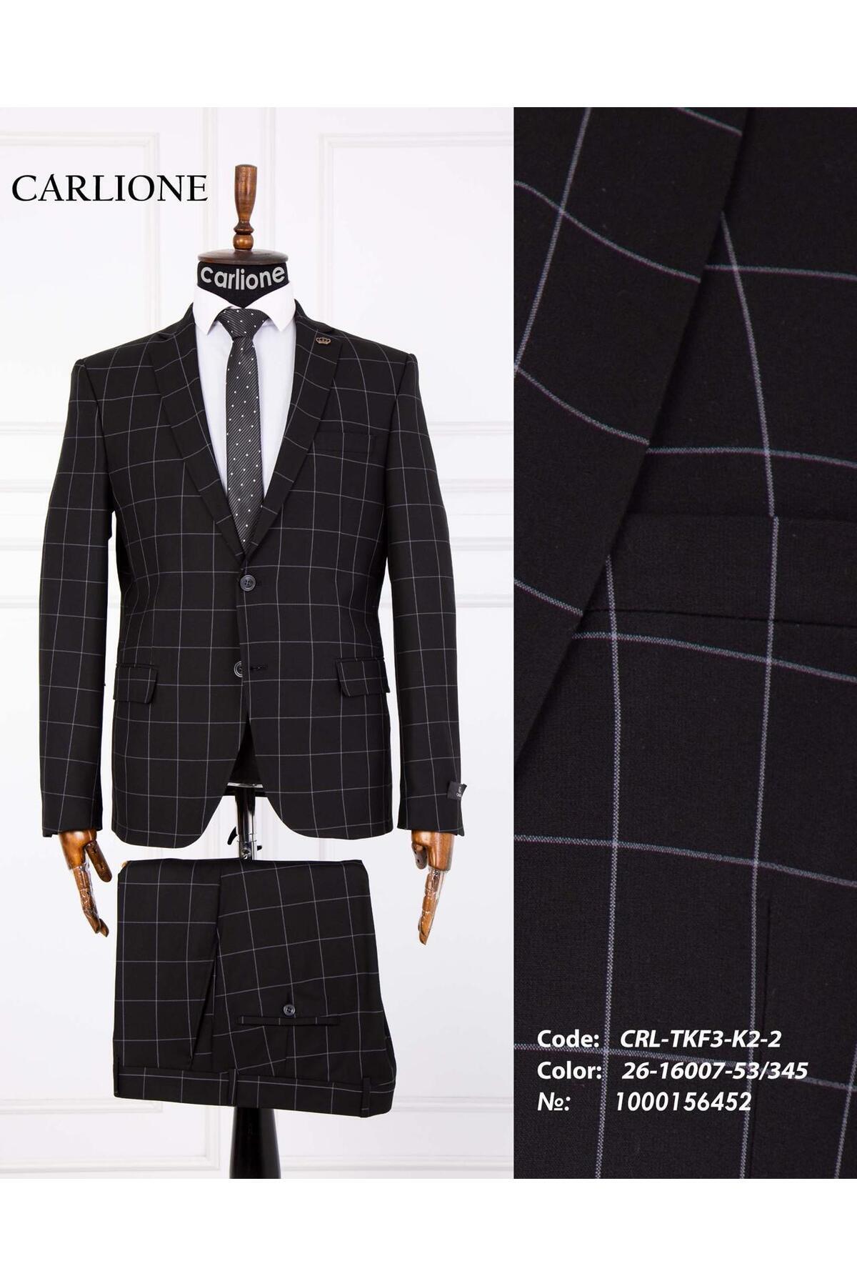 Erkek Regular Fit Klasik Takım Elbise – Premium Kumaş, Modern ve Şık Tasarım — مشکی 26-160007-53/345 — تصویر 4 از 5