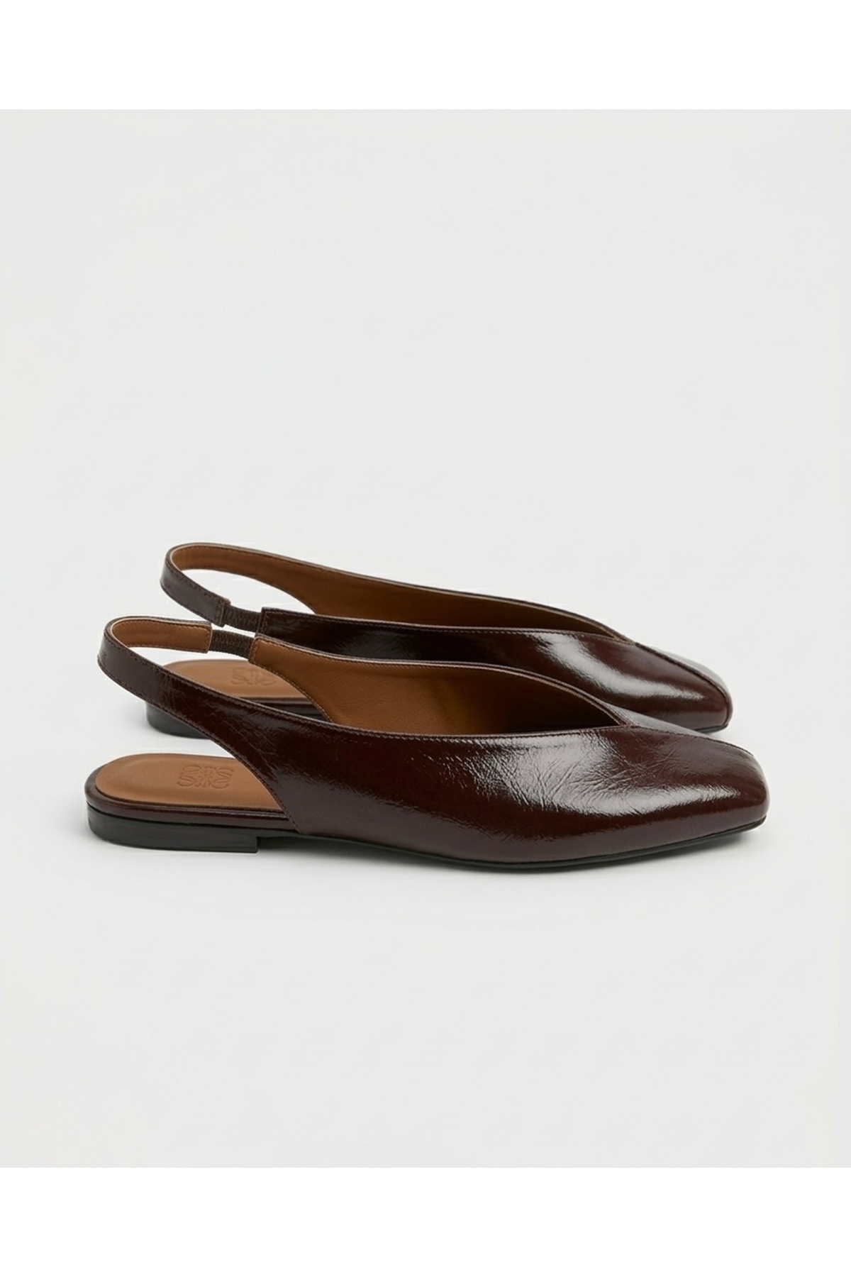Genel Markalar Siena Kadın Bordo Kare Burun Babet Slingback görsel 6