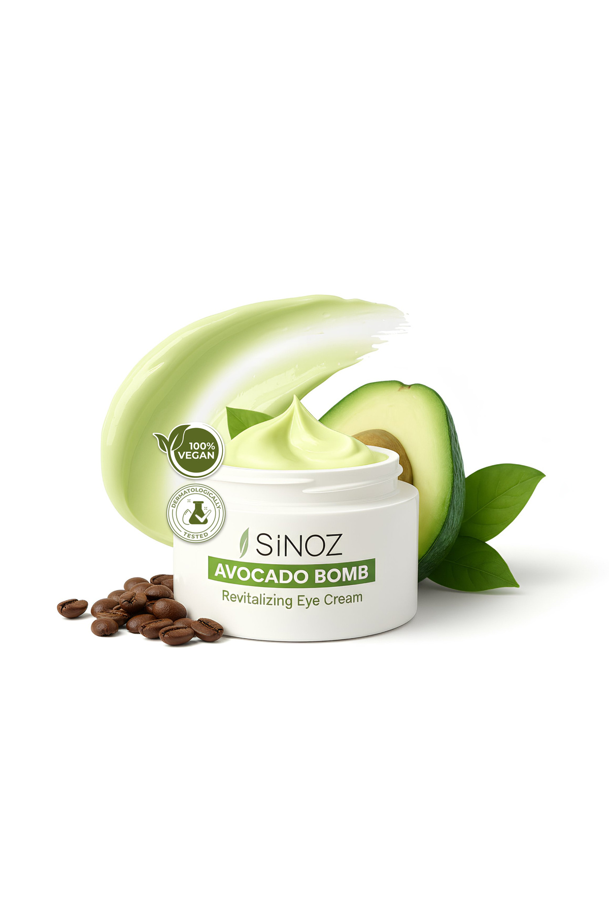 SİNOZ Avocado Bomb Augencreme 15 ml – Feuchtigkeit & Frische für die Augenpar...