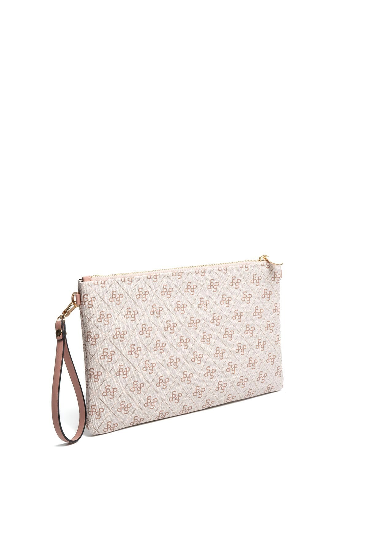 Silver Polo Silver & Polo SP1034 Kadın Portföy & Clutch Monogram Pembe-Somon görsel 3