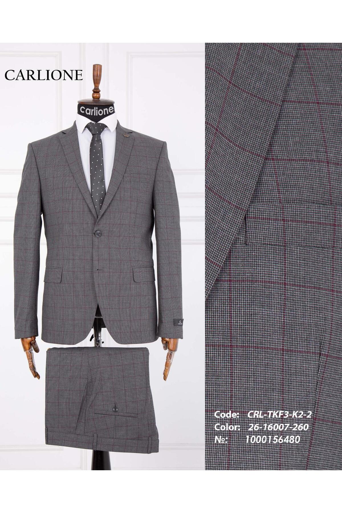 CARLIONE Erkek Regular Fit Klasik Takım Elbise, Premium Kumaş, Modern ve Şık Tasarım görsel 4