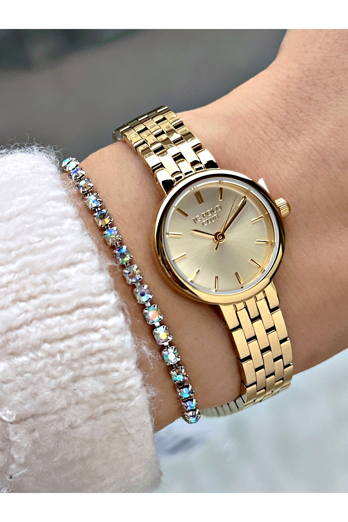 JG.POLO CLUB GOLD STEEL WOMEN 'S WRISTWATCH