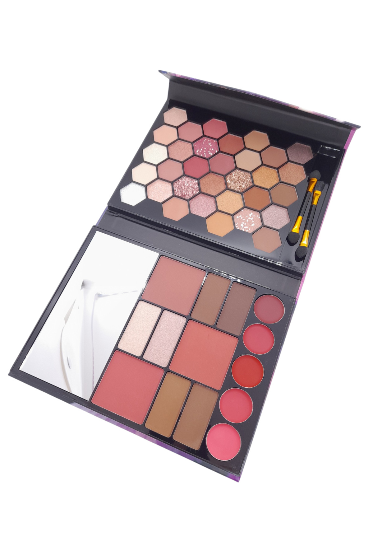 Showy Göz Farı Lip Stick Pudra Allık Highlighter Kontür Kaş Farı Ayna İçeren 49 'lu Makyaj Paleti — ZRD113304 — تصویر 5 از 6