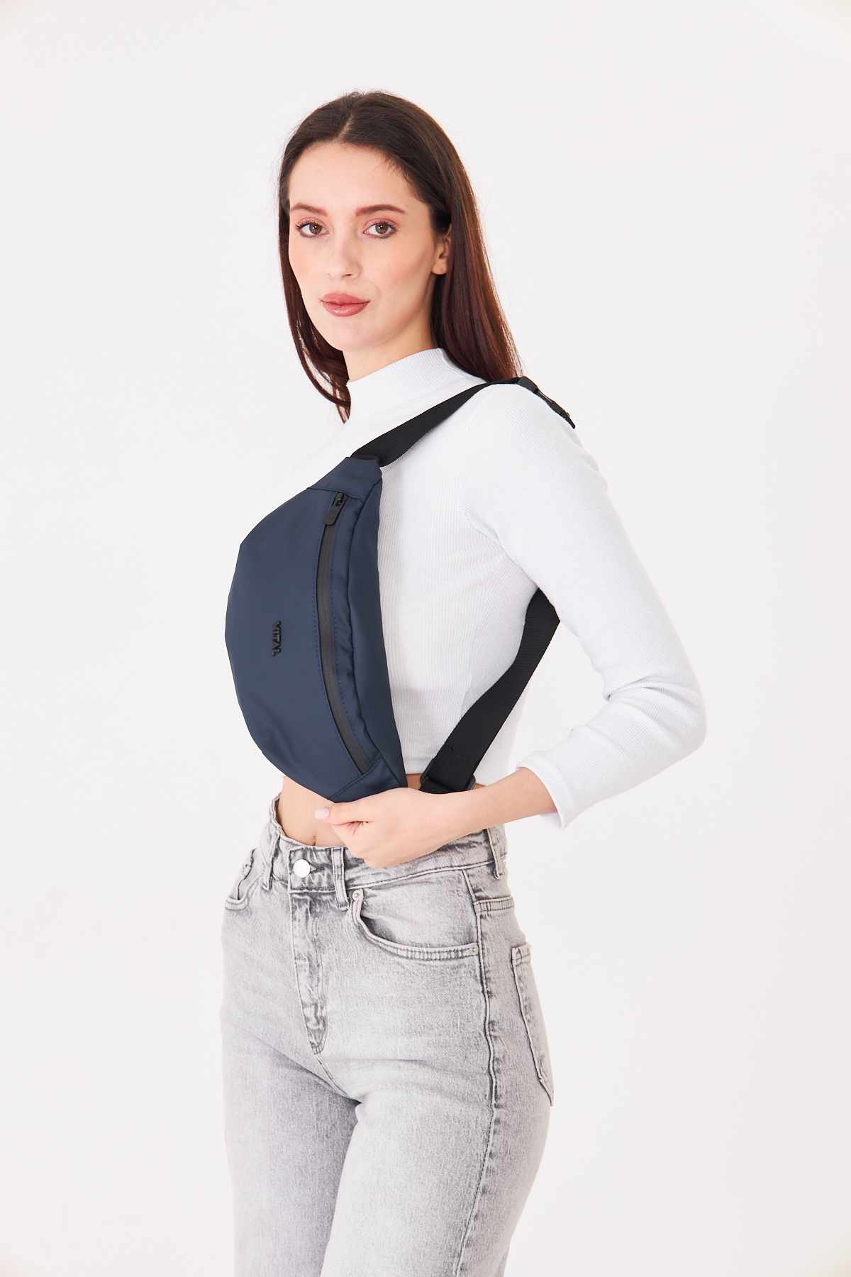 Superbag Gri 2 Bölmeli Çapraz Askılı Bel ve Omuz Çantası Unisex Günlük Kullanım Çantası görsel 7
