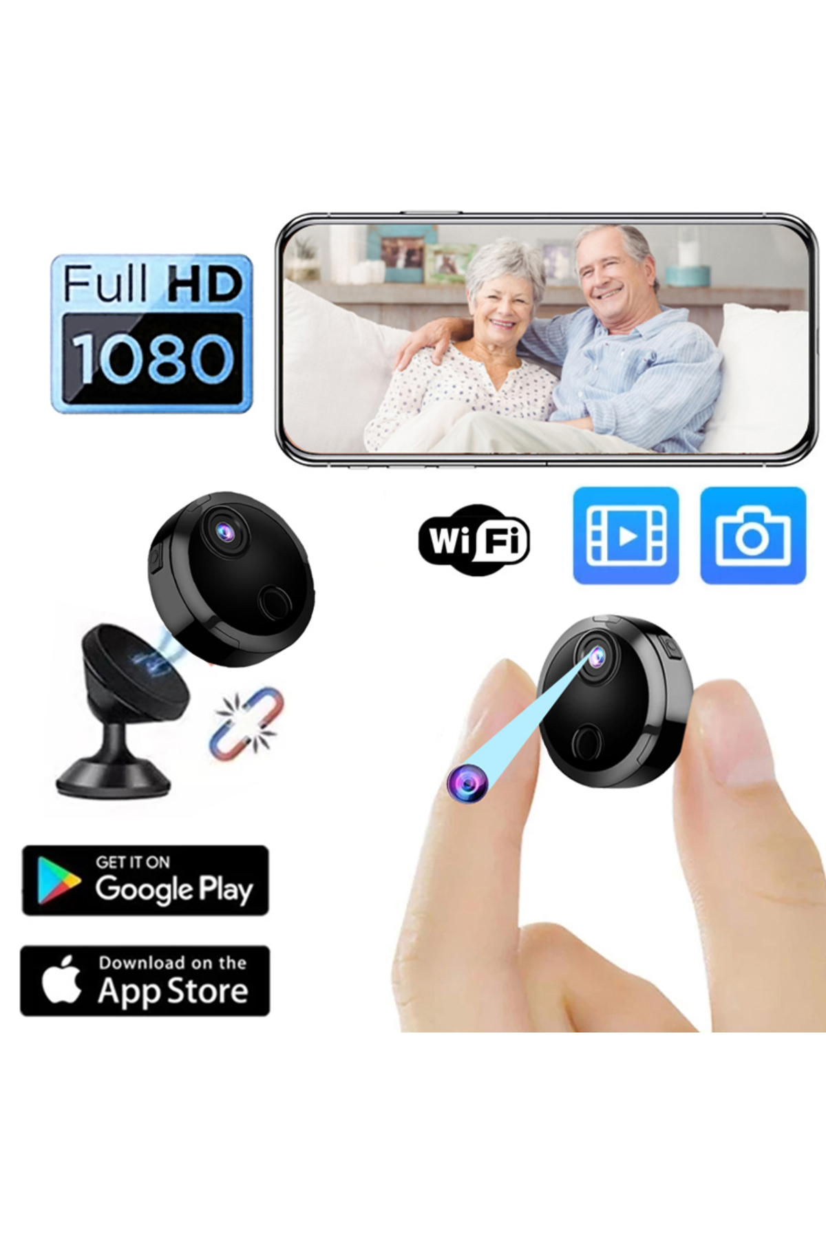 OEM HDQ15 Bakıcı Bebek Kontrol Kamerası Mini fotoğrafı 2 (önizleme)