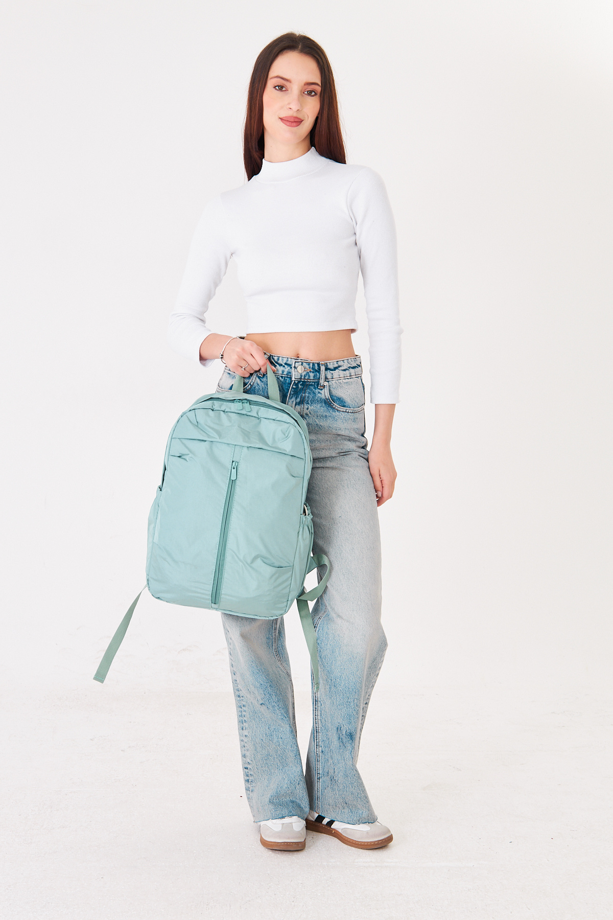 Superbag Su İtici Kumaş Laptop Sırt Çantası 15.6 İnç Uyumlu Korumalı Notebook Günlük Çanta görsel 7