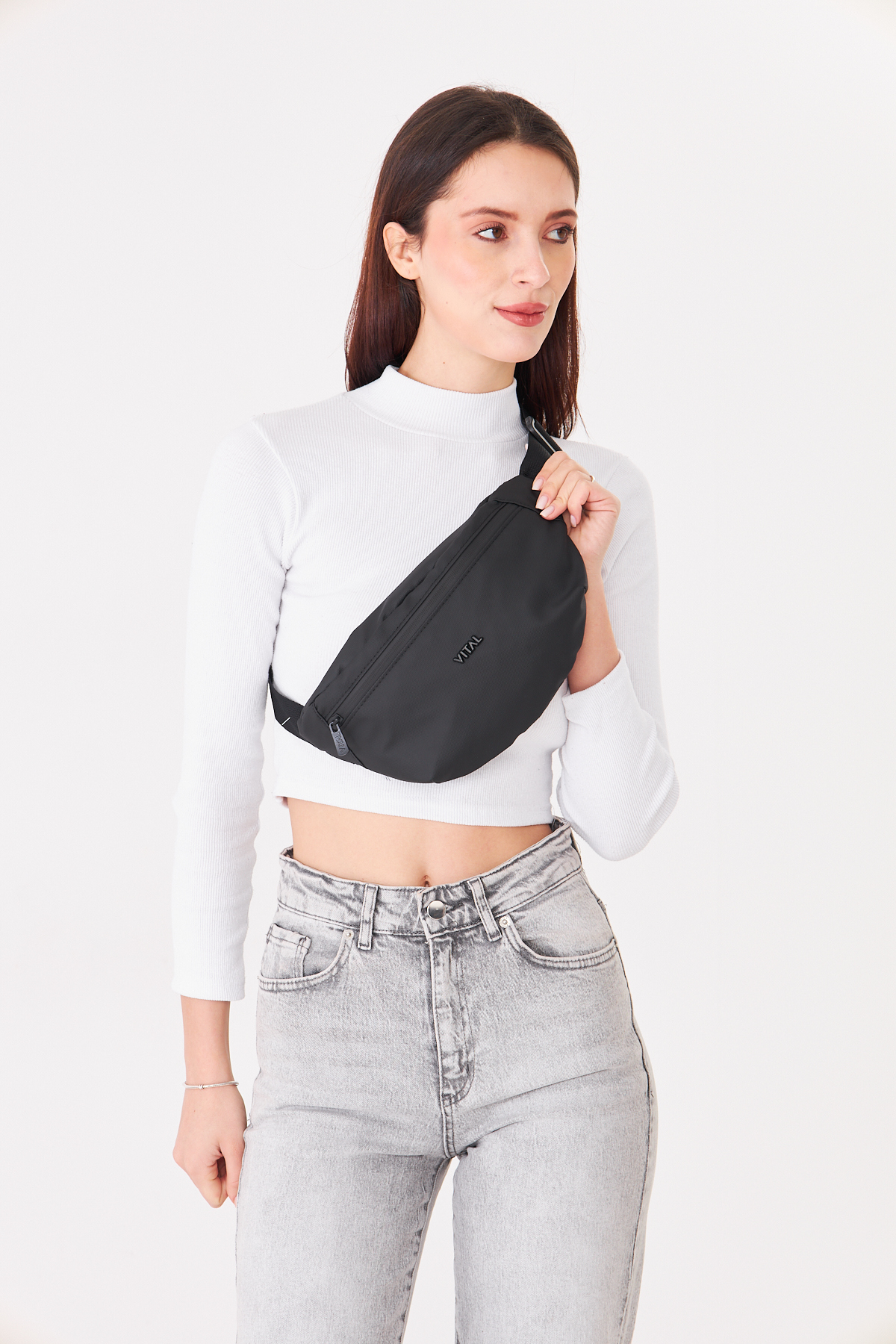 Superbag 2 Bölmeli Çapraz Askılı Bel ve Omuz Çantası Unisex Günlük Kullanım Çantası görsel 5