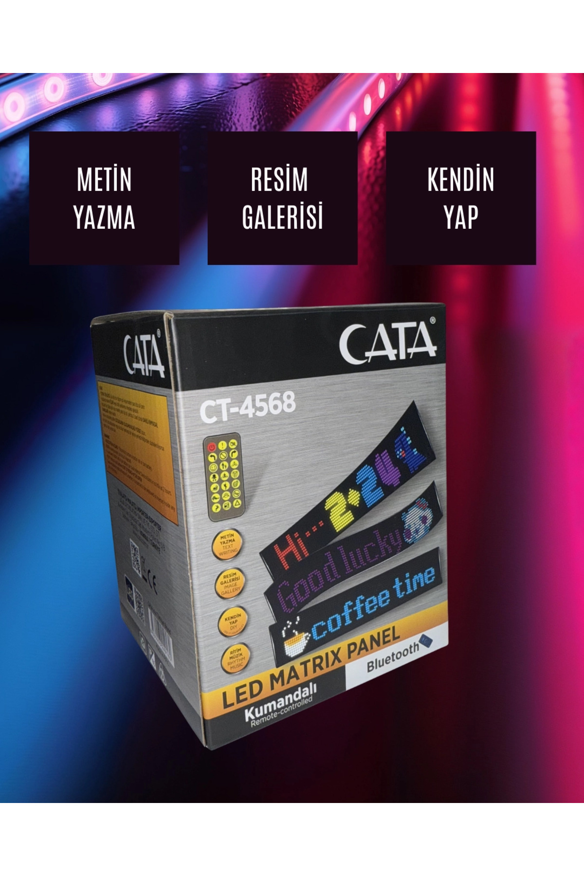 Cata CT-4568 Led Matrix Panel Kumandalı - Bluetooth - Fiyatı