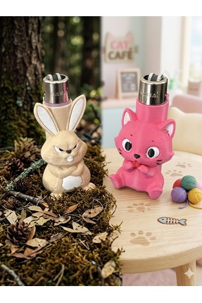 Cesa TAVŞAN & KEDİ 2’li Figürlü Çakmak Seti