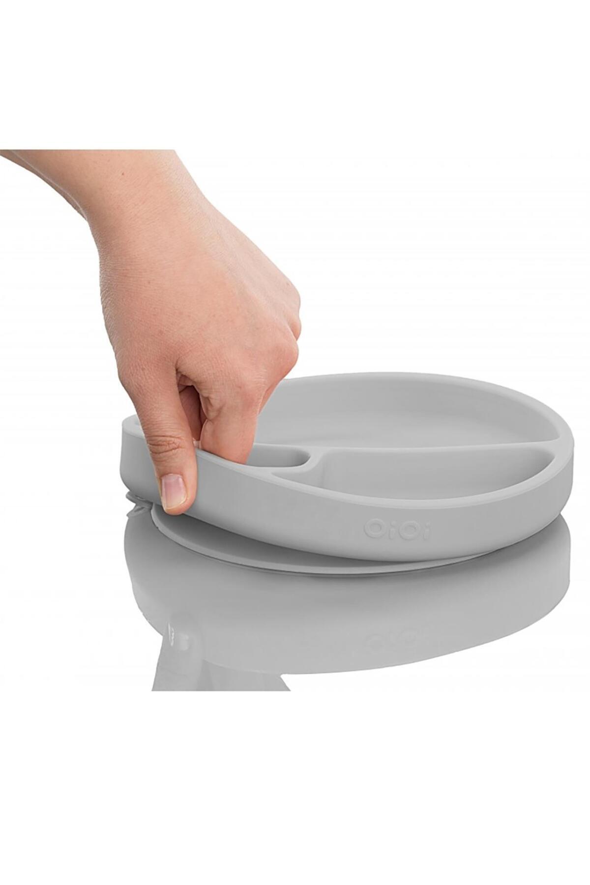 OiOi Minik-O Porsiyon Mama Tabağı - Gri Standart fotoğrafı 4 (önizleme)