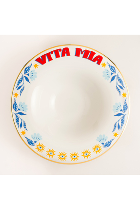 Zsa Zsa Zsu Lublın Porselen Makarna Tabağı 30 Cm Mavi