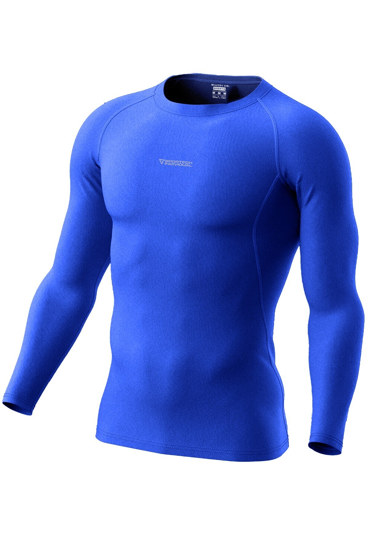 Men's Pro Compression Moisture Absorbing Athletic Long Sleeve Raglan Sleeve Sports T-Shirt