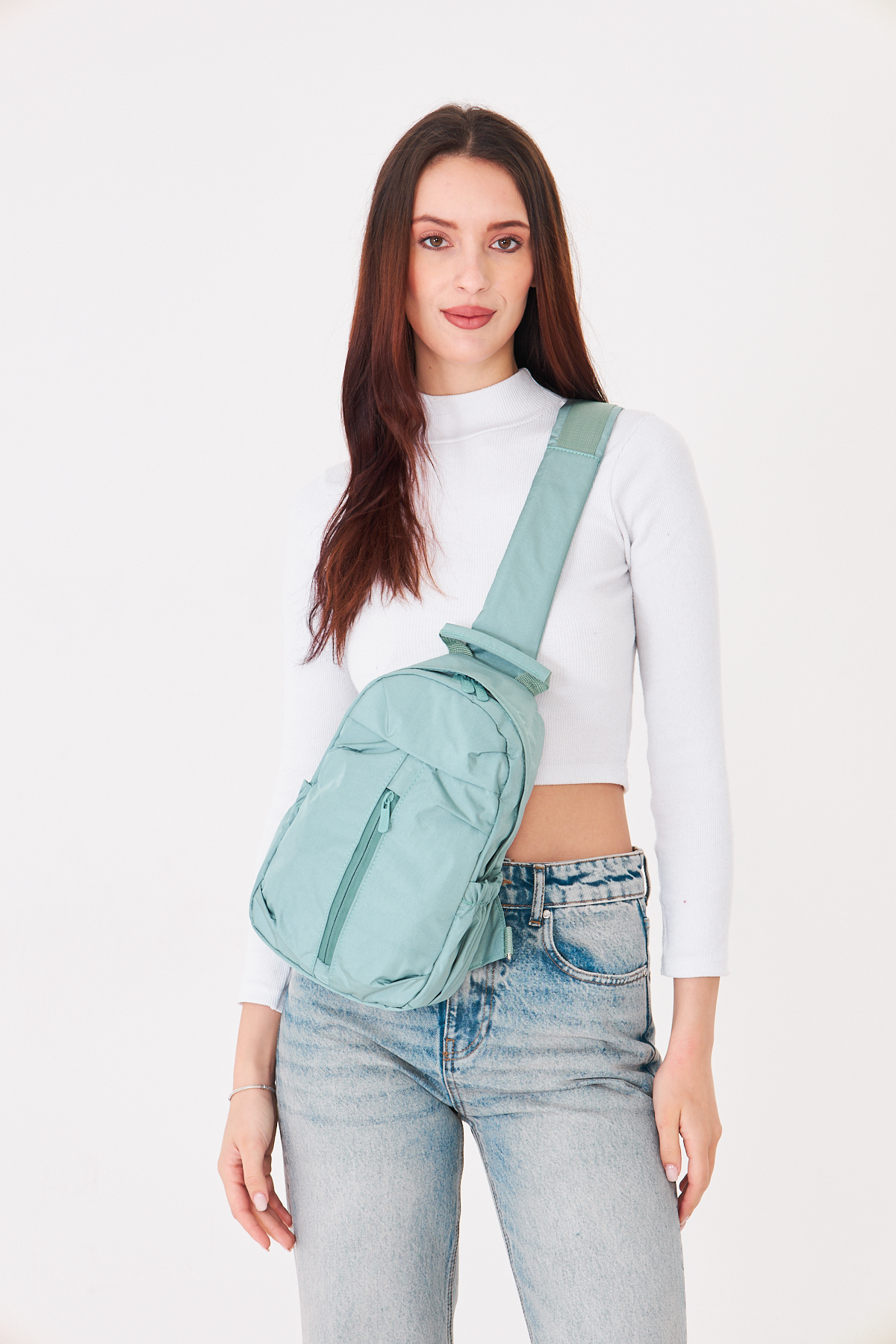 Superbag Su İtici Kumaş Çapraz Askılı Omuz ve Bel Çantası Unisex Günlük Kullanım Çanta görsel 3