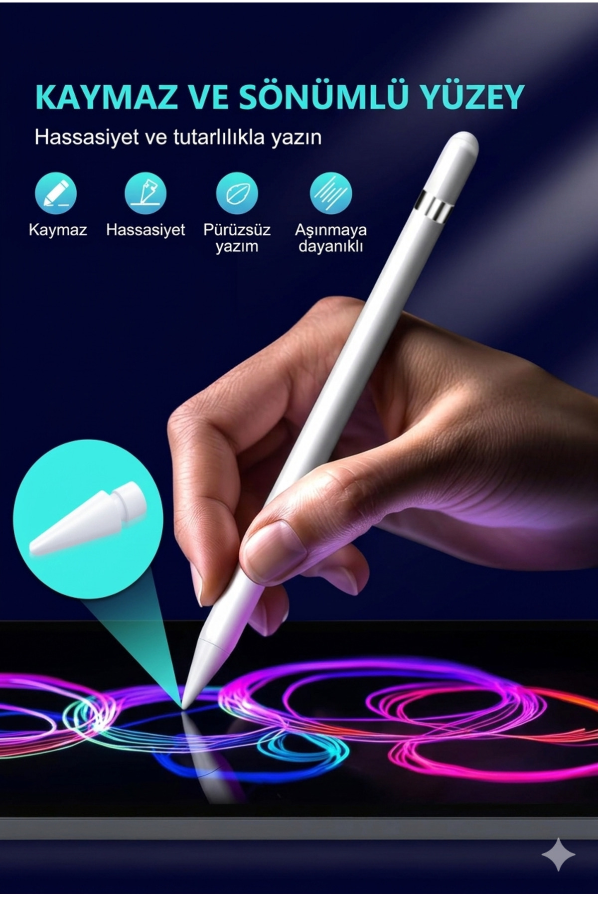 Tablet Kalem Uç Seti 6'lı Tüm Tablet Kalemlerine Uyumlu