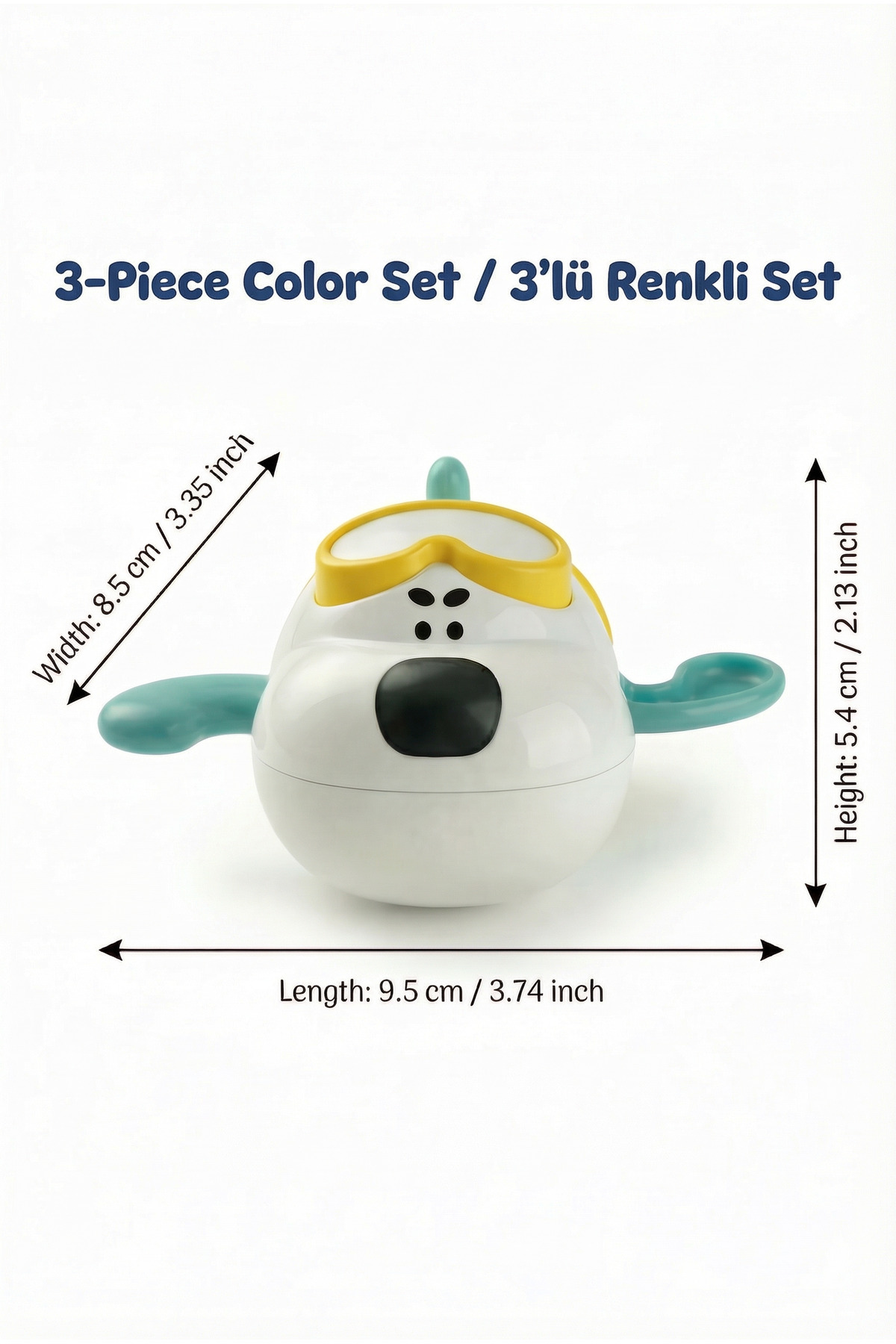BBSKY 3'lü Sevimli Köpek Banyo Oyuncakları - El-Göz Koordinasyonu Destekli Eğitici ve Eğlenceli Set fotoğrafı 2 (önizleme)