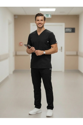 D-Apron Studio Terry Medikal Takım