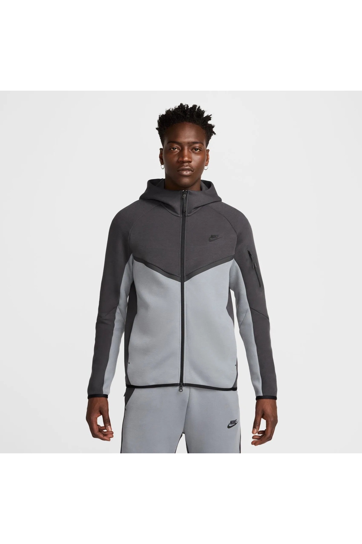 سویشرت خاکستری مردانه Tech Fleece FZ Windrunner - فروشگاه ورزشی نایکی سویشرت اسپرت Nike