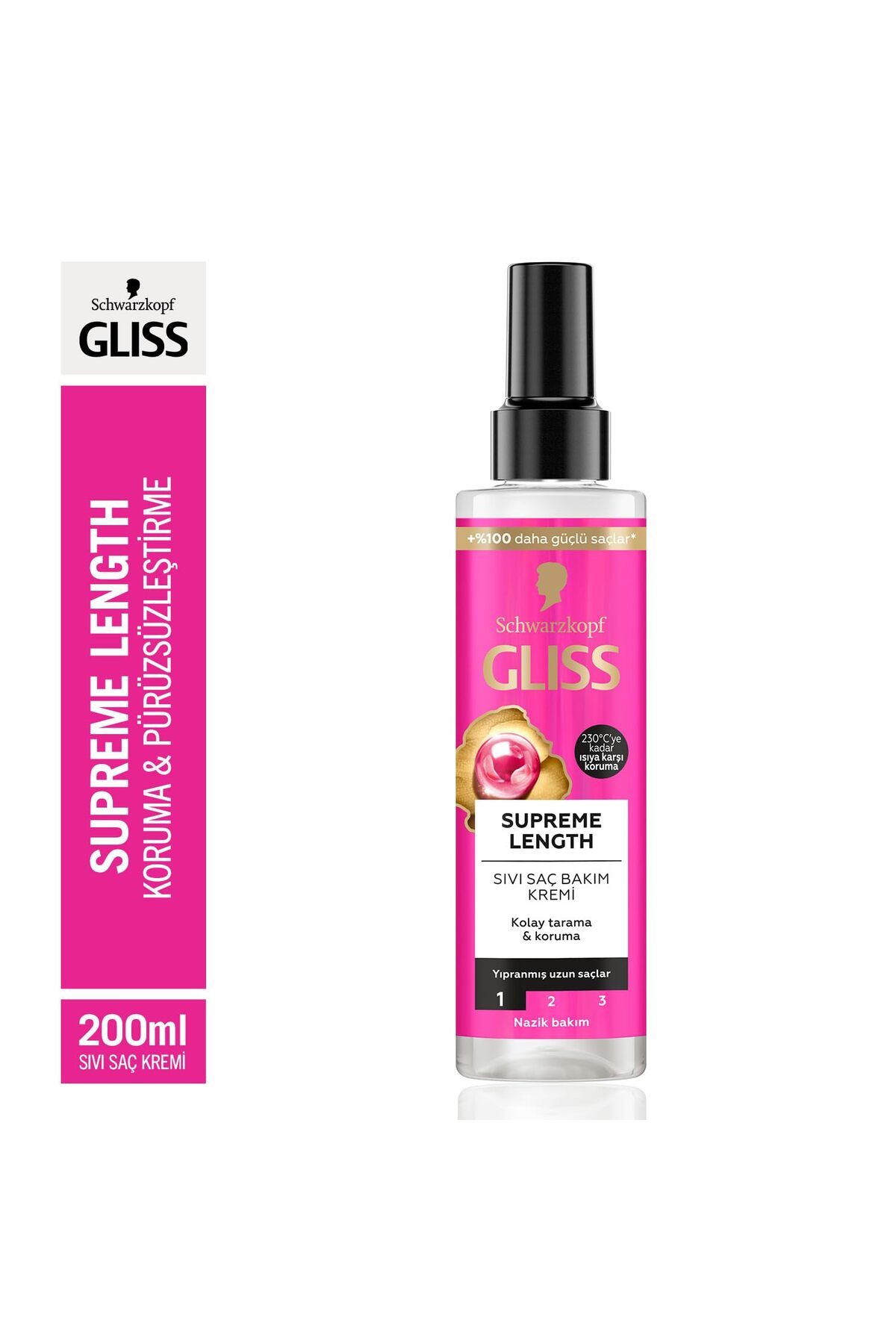 Length Koruyucu Sıvı Saç Bakım Kremi - Biotin Kompleksi Şakayık Çiçeği Özü ile 200 ml — EDCB07L7RVH78 — تصویر 2 از 3