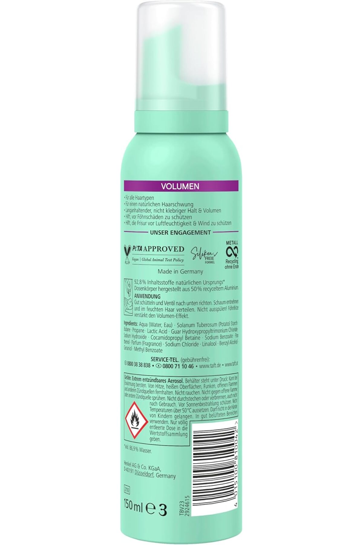 Volume Hacim Verici Saç Köpüğü 150 ml — EDCB09D8G1S6T — تصویر 3 از 3