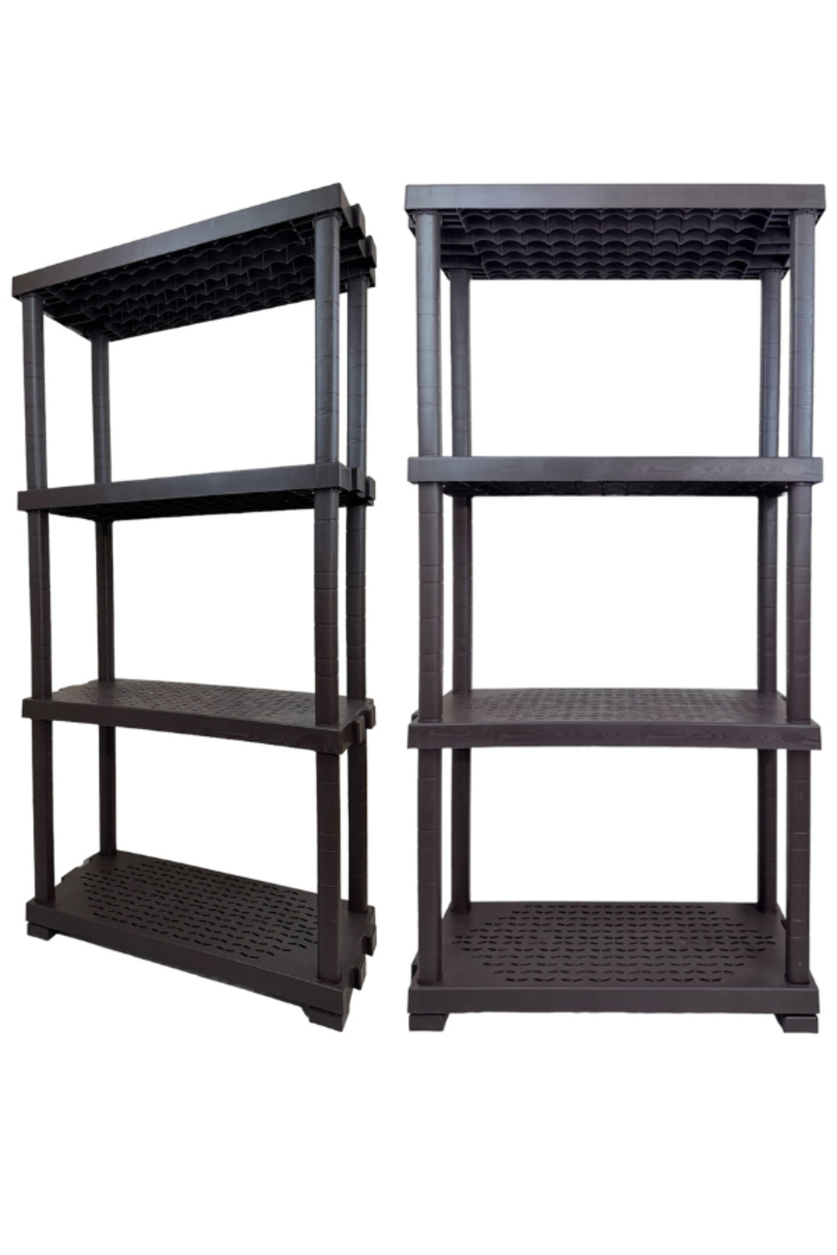 Pillars Storage Rack Home Pillar Adjustable storage shelving unit with four levels and a ...
