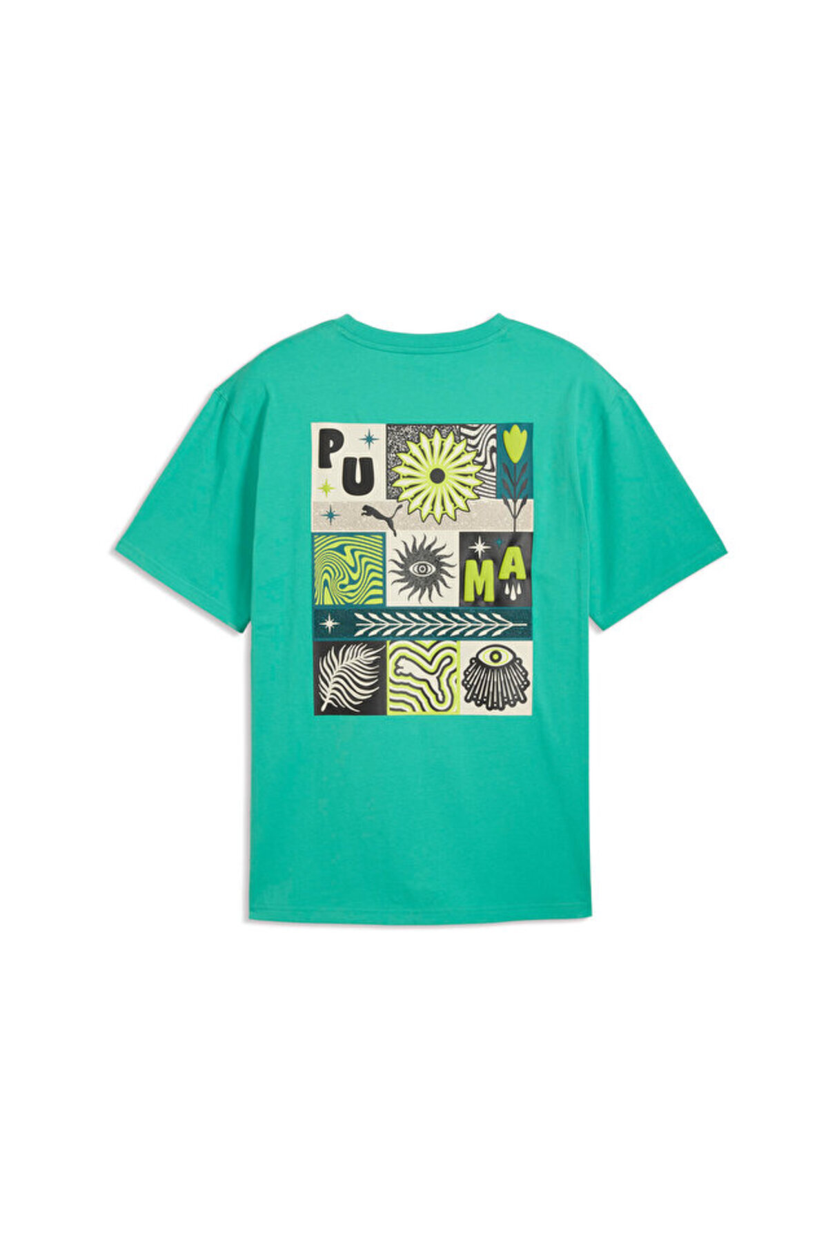 Puma Sunset Drive Relaxed Tee Erkek Günlük Tişört 63439540 Yeşil