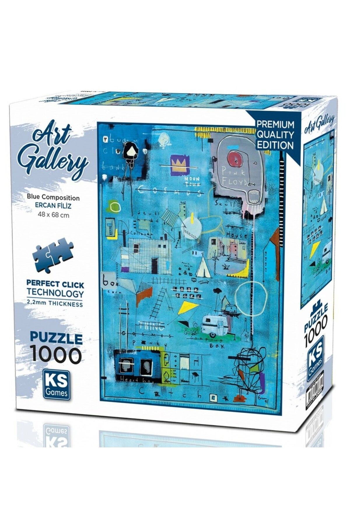 Ks Games 1000 Parça Mavi Kompozisyon Puzzle - Ercan Filiz - 20685