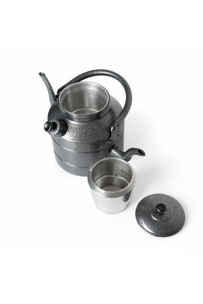 Outdoven Çoban Çaydanlığı Semaver Çift Emzikli Alüminyum ORTA