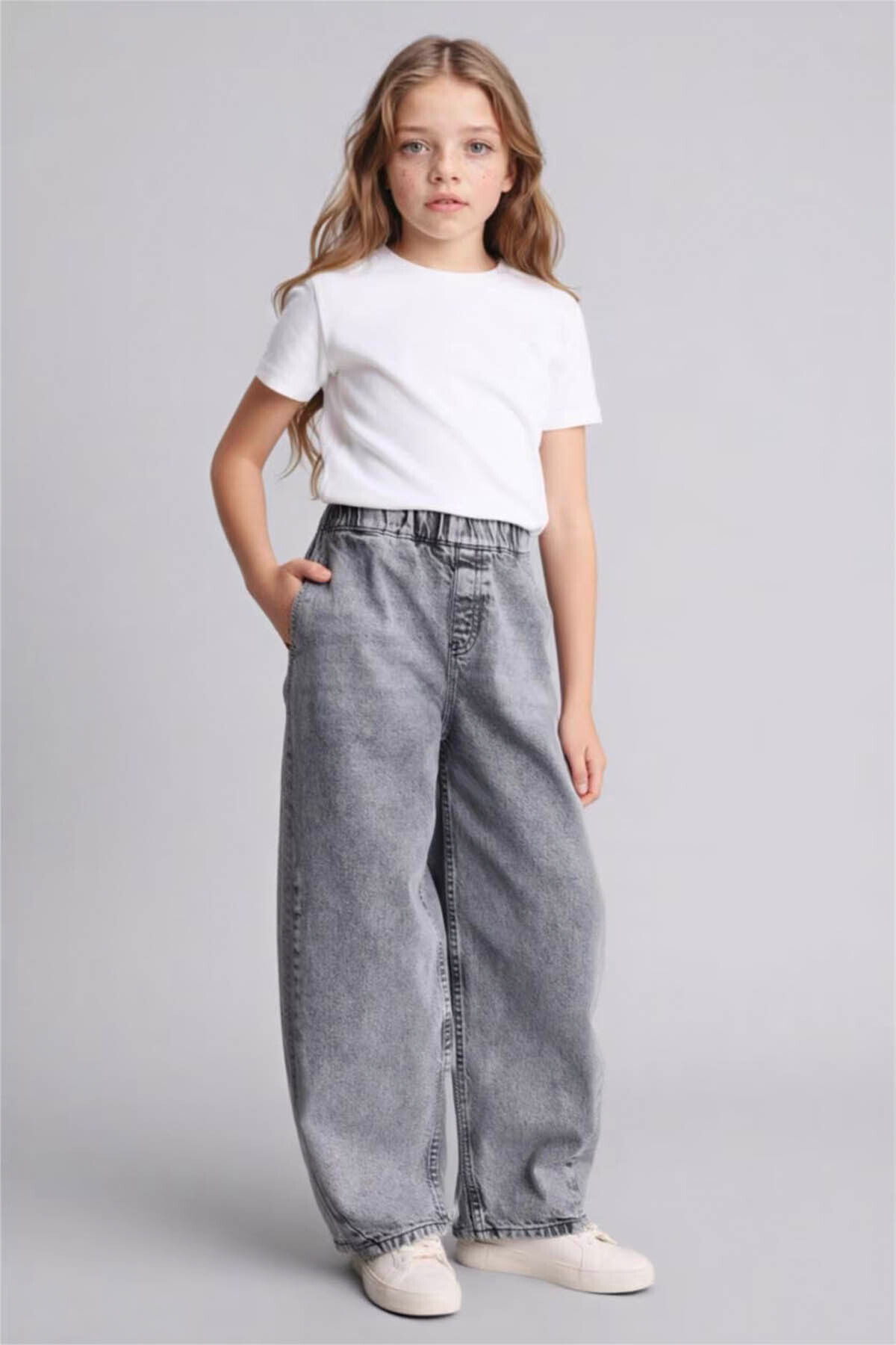 DeFacto 100% Cotton Relax Fit Jean Trousers for Girls G0302A826Sp