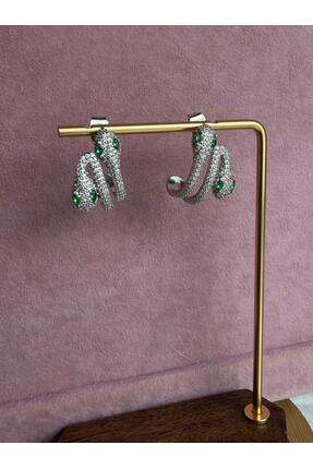 ANKA JEWELLRY V.İ.P ZİRKON TAŞLI YILAN MODEL KADIN KÜPE