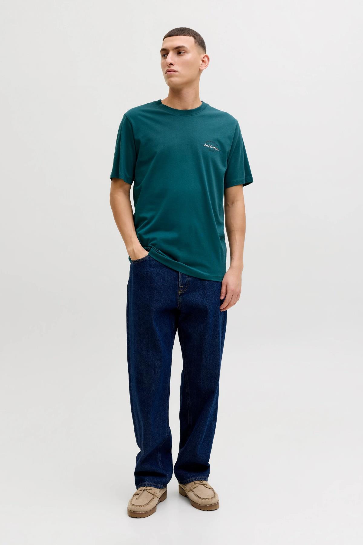 تی‌شرت آستین کوتاه مردانه JJBRANDON یقه گرد جک اند جونز تی شرت Jack & Jones